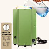 Cafeteras Faber modelo Pro Deluxe, cafetera en monodosis ESE 44 mm, acabado con revestimiento de latón, prensa de cápsulas ajustable de latón, electroválvula estándar (verde neón)