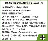 COBI Panzer V Panther Ausf.G Pudel