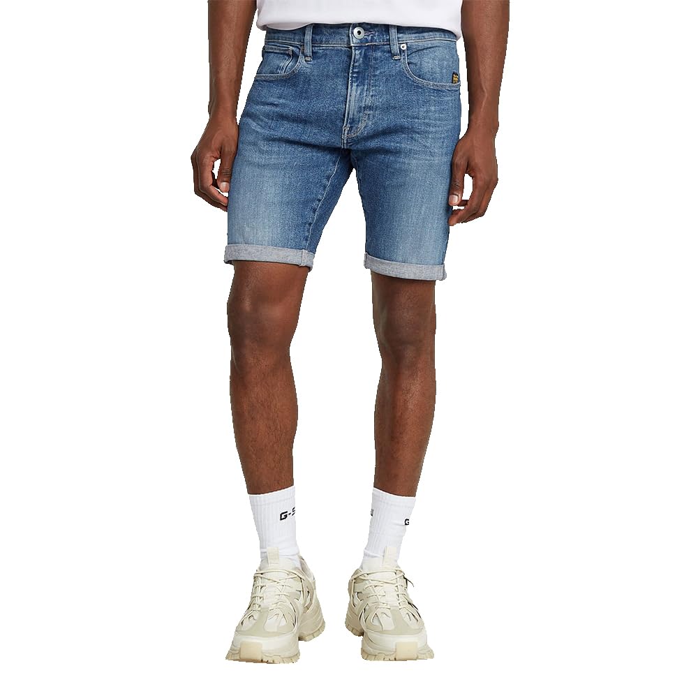 G-STAR 3301 Slim Denim Shorts Pantalones Cortos, Azul (Faded Summer Sky D10481-d634-h096), 33 Hombre