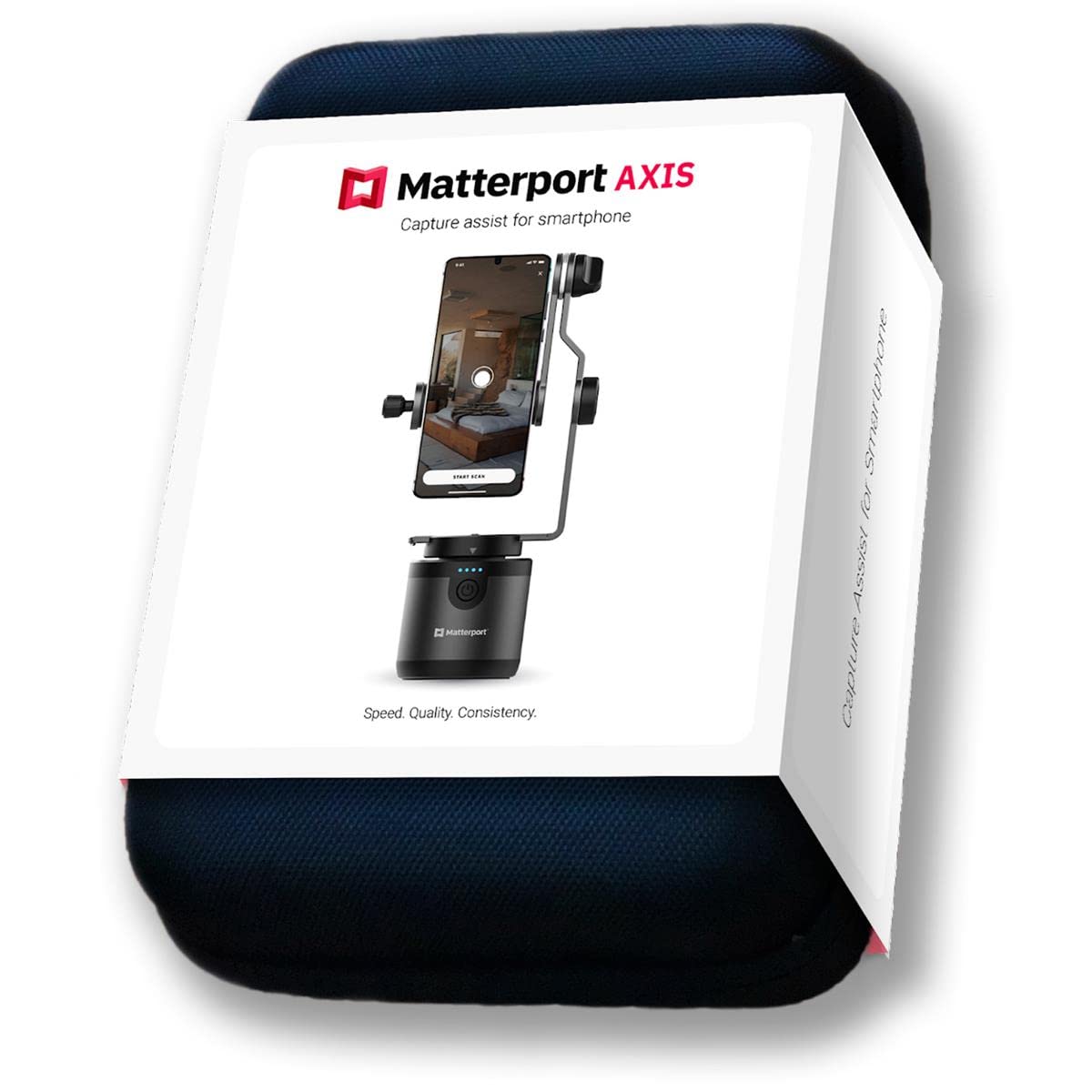 Matterport Axis Gimbal Estabilizador para cámara de teléfono Inteligente - Soporte Giratorio motorizado para escaneos fotográficos 3D 360 Profesionales para teléfonos iPhone y Android