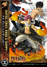 Prime 1 Studio Fairy Tail - Figura Decorativa de Natsu, Gris, Erza, Happy - Figura de Estatua de Lujo, versión 1/7, 57 cm