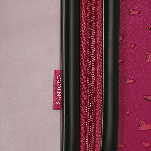 Santoro Gorjuss For my love Maleta de cabina Morado 37x55x20 cms Rígida ABS Cierre TSA 33L 2,86 kgs 4 Ruedas dobles Equipaje de Mano