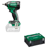 HIKOKI Akku Schlagschrauber WH18DEW2Z, 1/4" Werkzeugaufnahme (18V, Max. Festdrehmoment 175 Nm, Bolzen und Muttern M5-M16, Brushless, Zubehör Koffer, ohne Akku und Ladegerät)