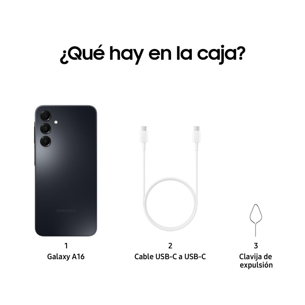 Samsung Galaxy A16 4G LTE, Teléfono Móvil Android, Pantalla 6,7" Super AMOLED, Múltiples Cámaras, Almacenamiento 128GB, Negro (Versión Española), Garantía del Fabricante 3 Años + 1 Año Extra