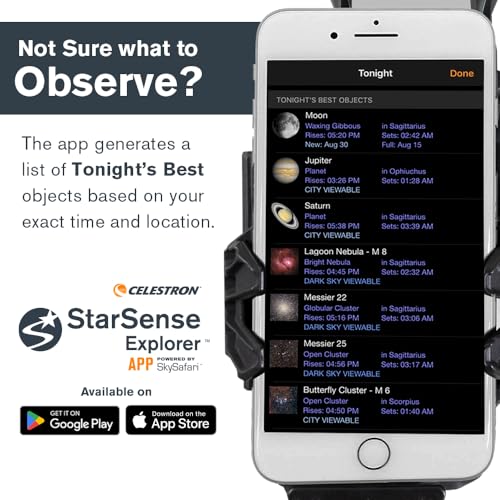 Celestron 22482 StarSense Explorer 150 mm Telescopio Dobsoniano de Mesa Compatible con Aplicaciones para teléfonos Inteligentes Funciona con la aplicación StarSense: Compatible con iOS/Android