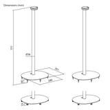 my wall Sonos Era HS48L - Soporte para Altavoces Sonos Era100 y Era300, Acero y Madera de Haya, Soporte para Altavoces con Almohadillas de plástico y Clavos metálicos