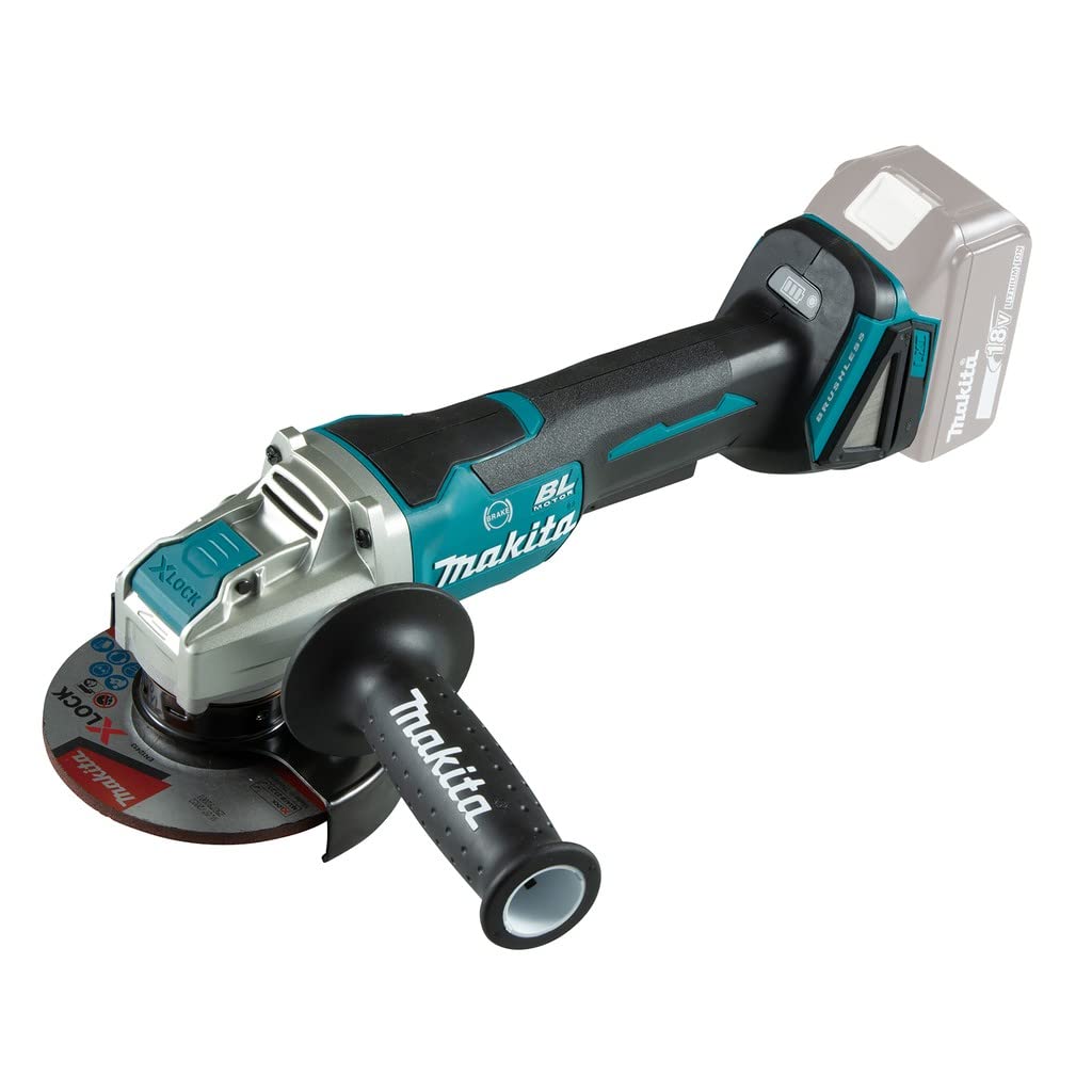 Makita DGA520ZX1 - Amoladora angular inalámbrica (18 V, con interruptor de paleta (sin batería, sin cargador)
