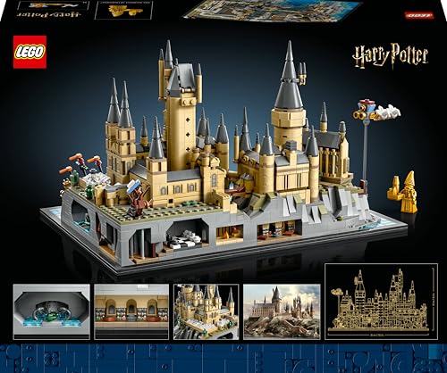 LEGO 76419 Harry Potter Castillo y Terrenos de Hogwarts, Set con Lugares Emblemáticos: Torre de Astronomía, Gran Comedor, Cámara de los Secretos y más, Maqueta de Exposición para Fans Adultos