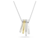 Swarovski Colgante Hyperbola, Tallas mixtas, Blanco, Combinación de acabados metálicos