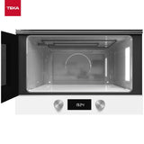 Teka ML 8220 BIS L - Urban Colors Edition Microondas de Integración con Base Cerámica, Panel de Mandos de Cristal Electrónicos, Color Cristal Blanco