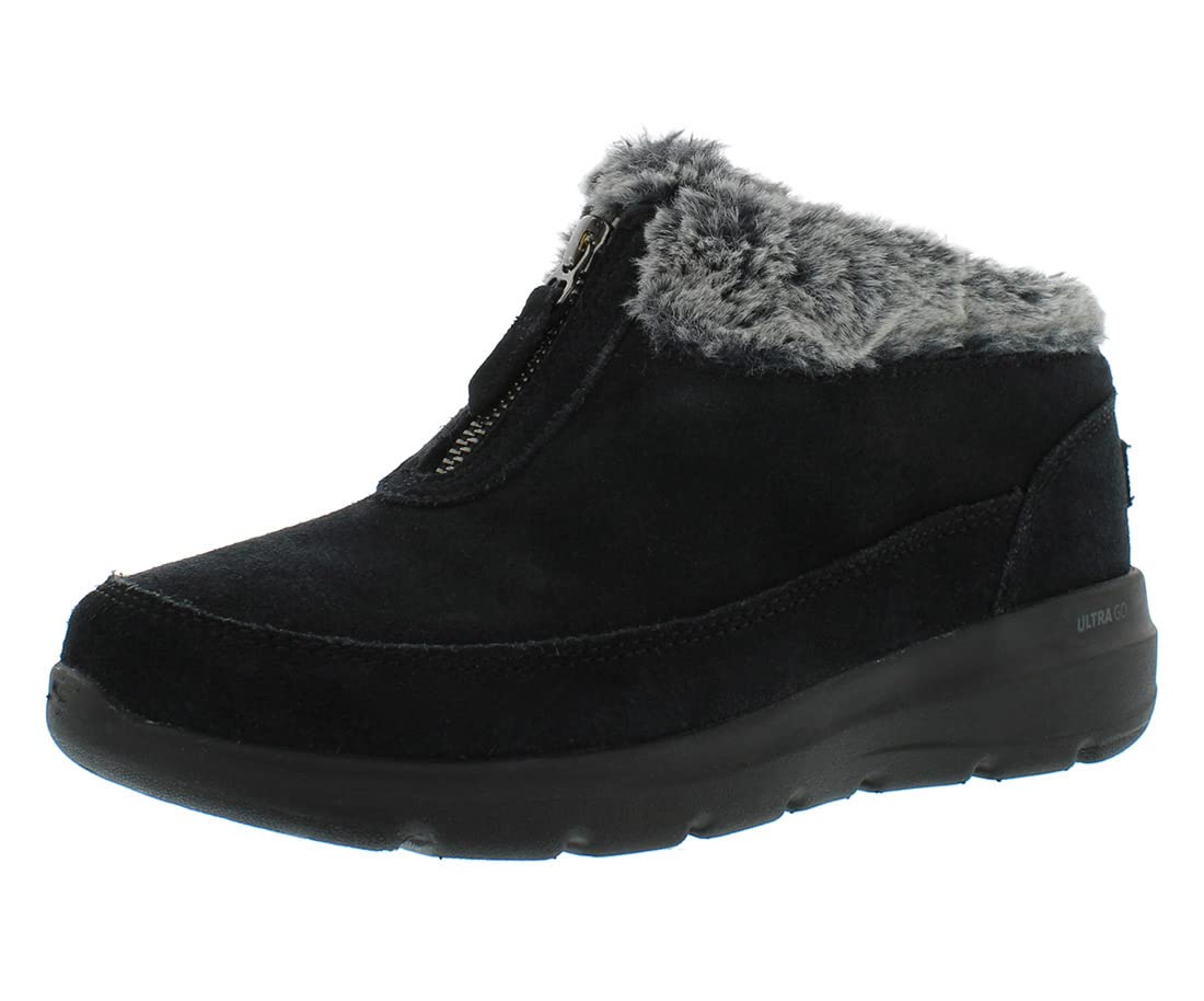 Skechers Glacial Ultra Sweet Vibes, Botas Cortas al Tobillo Mujer, Black, 37 EU