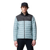 Columbia Powder Lite 2 - Chaqueta acolchada para hombre, azul aplastado, tiburón, talla L