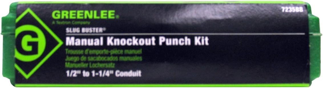 Greenlee 7235BB Slug-Buster Manual Knockout Kit for 1/2 to 1-1/4-Inch Conduit by Greenlee