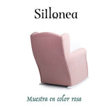 Sillonea - Sillón de Lactancia Roma con Balanceo para Amamantar - Butaca Ergonómica y Compacta con Antimanchas Habitación del Bebé (Gris, Madera Lacada Blanca, 96x74x77 cm)
