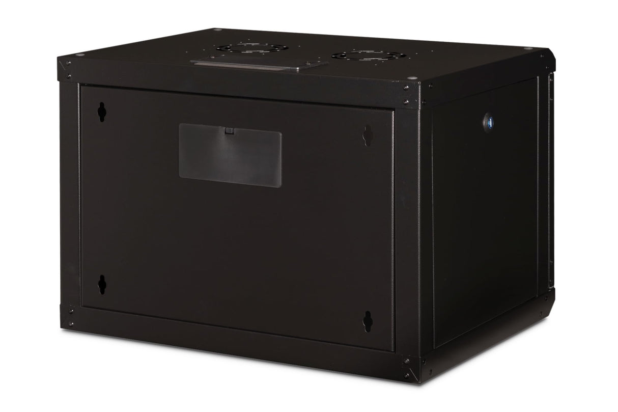 DIGITUS Armario de Red, Rack de 19 Pulgadas, 7U, Montaje en la Pared, Profundidad 450 mm, Capacidad de Carga 100 kg, Serie Unique, Negro