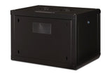 DIGITUS Armario de Red, Rack de 19 Pulgadas, 7U, Montaje en la Pared, Profundidad 450 mm, Capacidad de Carga 100 kg, Serie Unique, Negro