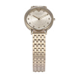 Emporio Armani Reloj de señora, movimiento de dos manecillas, caja de acero rosa de 32 mm con correa de acero, AR11062, Tono dorado claro