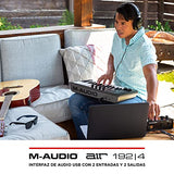 M-Audio AIR 192|4 - Interfaz de audio, Tarjeta de sonido USB, USB-C, 2 entradas, 2 salidas, software de estudio, para grabación de instrumentos, producción musical y monitorización