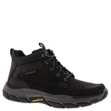 Skechers Respected Boswell, Botas Hombre, Black Leather W/ Synthetic, 45 EU