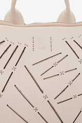 Abbacino Mochila de mujer en piel troquelada beige