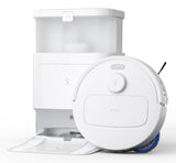 ECOVACS N30 Pro Omni aspriadora Robot con estación Vaciado, Lavada, Secado automáticos, 10 00 Pa, Cepillo antienredos ZeroTangle 2.0, Limpieza Agua Caliente 60 ℃, mopa adaptiva TruEdge, Blanco