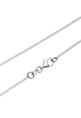 Elli Premium señorías-collar con colgante frangipani flor circonios 925 plata diamante (0.03 ct) Blanco corte brillante 45 cm - 0108771115_45