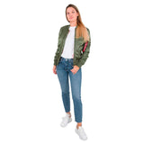 ALPHA INDUSTRIES MA-1 VF 59 Chaqueta, Verde (Sage Green-01), M para Mujer