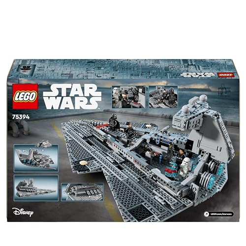 LEGO Star Wars 75394 Destructor Estelar Imperial - Juguete de Construcción de Nave con Interior Detallado -7 Minifiguras de Darth Vader - Regalo para Niños de 10+ Años Fans de Una Nueva Esperanza
