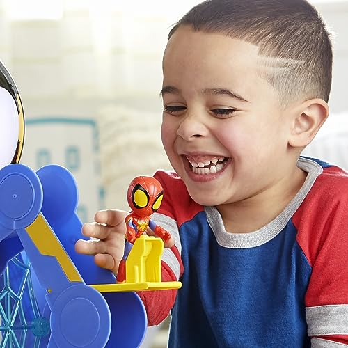 SPIDEY AND HIS AMAZING FRIENDS Marvel Aracnocuartel de los Web-Spinners - Set de Juego Infantil con Figura de Spidey, vehículo y Accesorios
