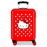 Hello Kitty Castle Maleta de Cabina Rojo 38x55x20 cms Rígida ABS Cierre combinación 35L 2,3Kgs 4 Ruedas Equipaje de Mano