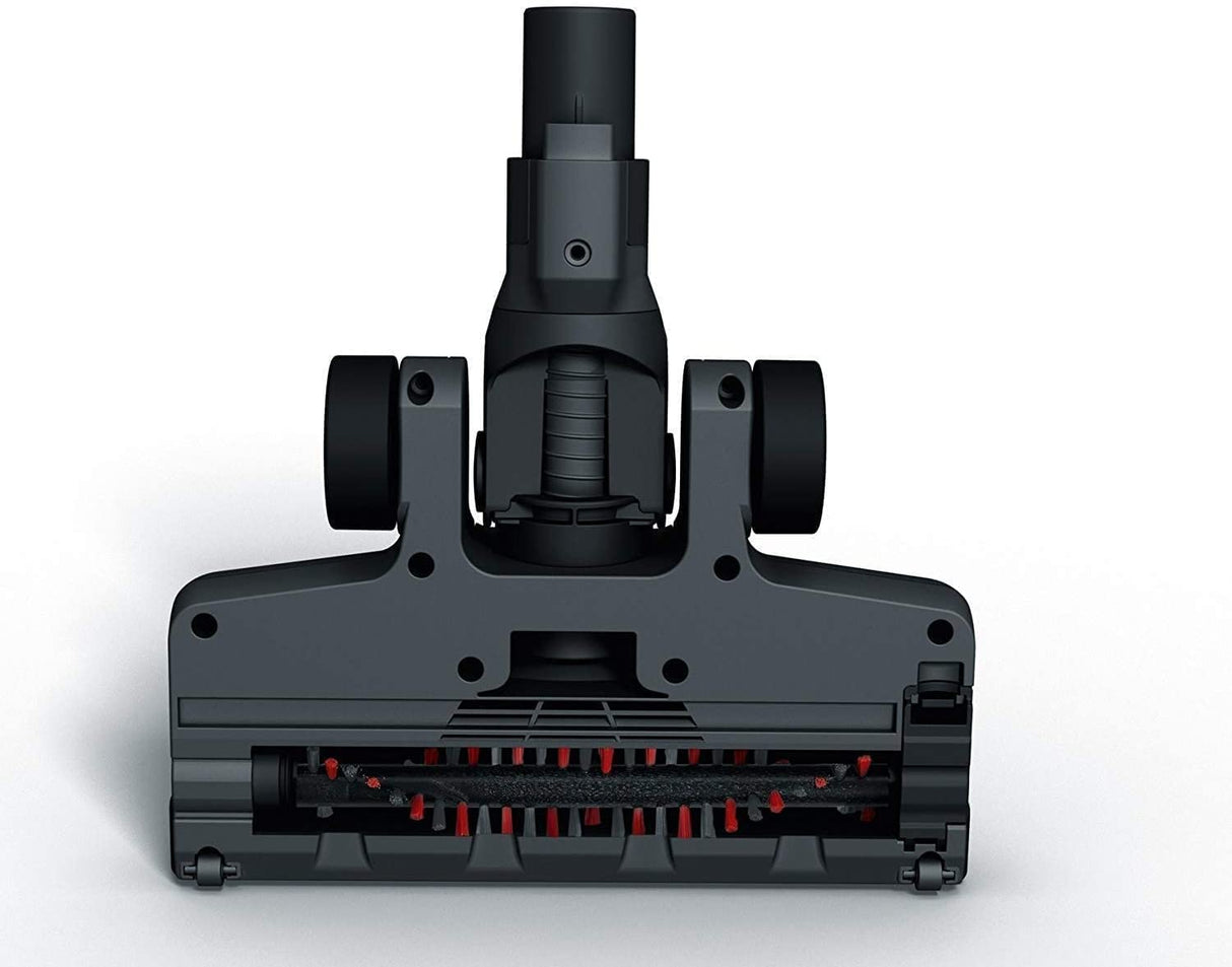 Severin HV 7165, Aspiradora Manual y de Mango con Cepillo eléctrico y Motor Digital, Batería de Iones de Litio de 22.2 V, S´Power topspin Li 30, Gris/Rojo
