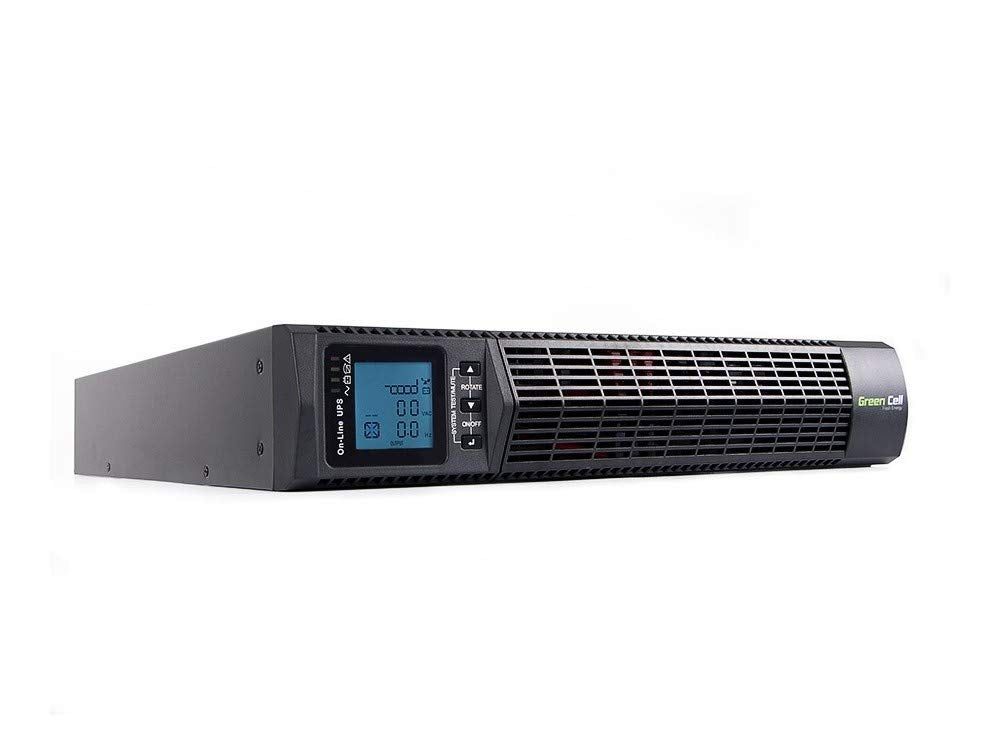Green Cell Pro USV Rack Mount Sistema de alimentación ininterrumpida 2000 VA (1800 W) con protección contra sobretensiones 230 V Online 6X IEC320 C13-10A USB RS232