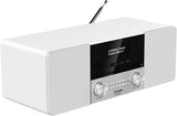 TechniSat DIGITRADIO 3 - Sistema Compacto de Radio Estéreo Dab (Dab+, FM, Reproductor de CD, Bluetooth, USB, Conexión para Auriculares, Entrada AUX, Radio Reloj Despertador, Pantalla OLED) Blanco