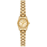 Michael Kors Reloj Lexington para Mujer, Movimiento de Cuarzo de Tres Agujas de 19 mm con Correa de Acero Inoxidable o Piel, Oro Sepia, 19 mm