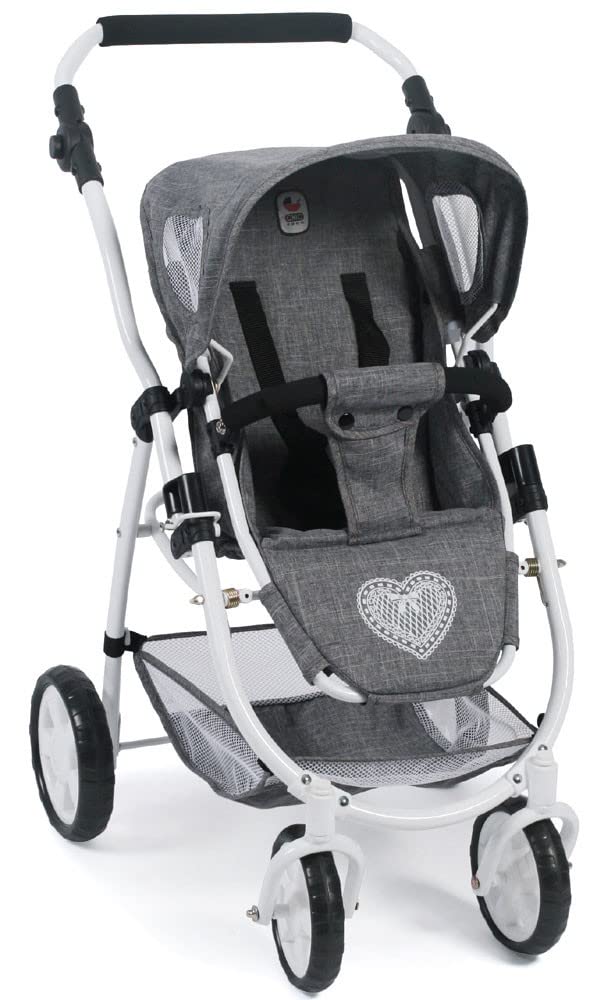 Bayer Chic 2000-Cochecito para muñecas Emotion 3 en 1 All In, Color Vaqueros Gris (637-76)