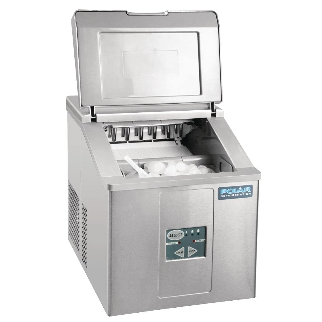 Máquina de hielo de acero inoxidable compacto