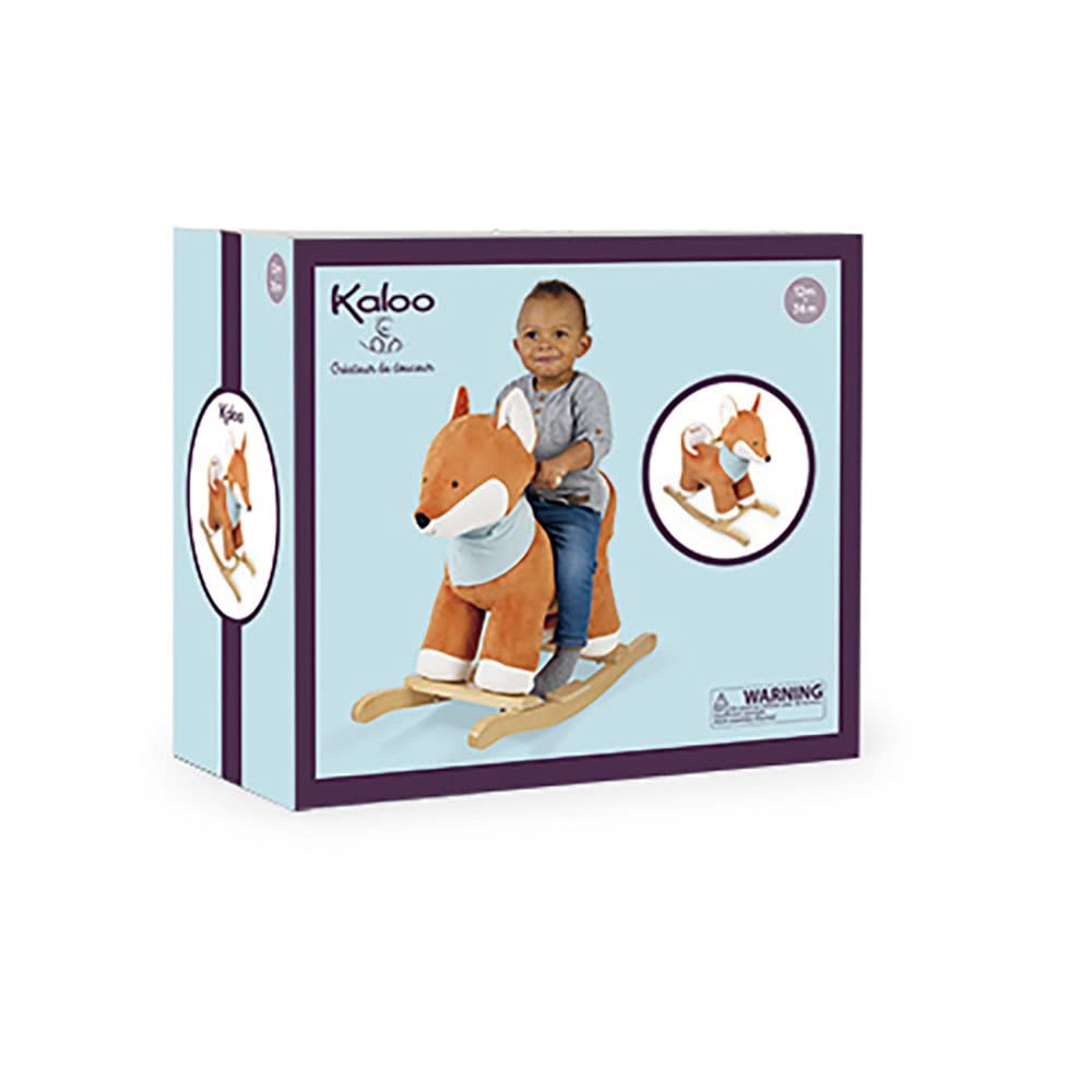 KALOO - Les Amis - Balancín de Zorro Paprika, Altura del Asiento de 35 Cm, A Partir de 12 Meses de Edad, K970001