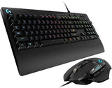 Logitech G 502 Hero - Ratón para Videojuegos de Alto Rendimiento, Sensor óptico Hero 25600 dpi + Teclado Logitech G213 Prodigy para Gaming, diseño alemán QWERTZ, Color Negro