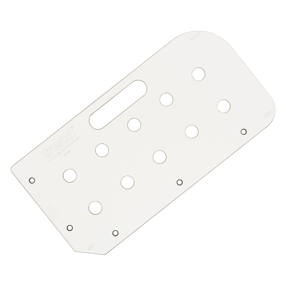 Trend Plantilla de enrutamiento de mesa multifuncional, encimeras estilo MFT, compatible con enrutador de inmersión, material duradero, radios de esquina y corte de extremo de 45 grados, MFT/JIG