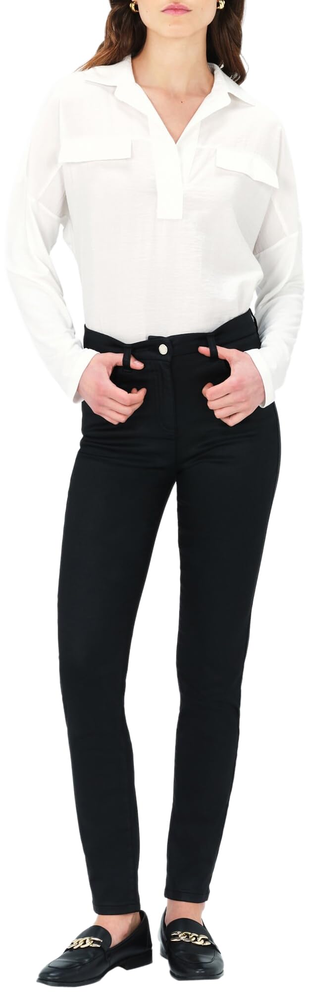Caroll Pj027-tonycoat Pantalón, Negro, 36 para Mujer