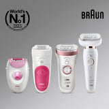 Braun Silk Epil 9 Flex 9010 - Depiladora eléctrica 3D, color blanco