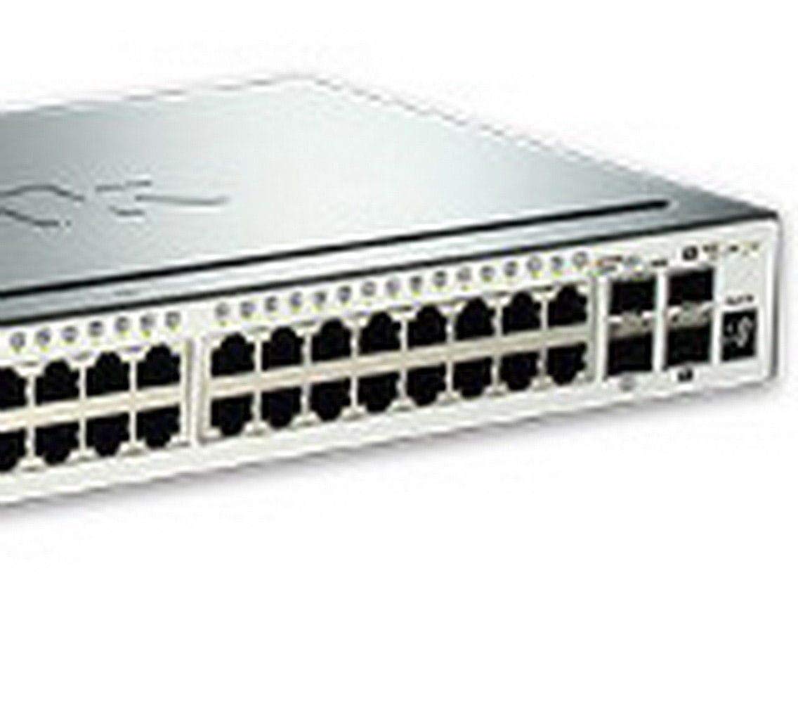 D-Link DGS-1510-52 - Switch 48 Puertos Gigabit L2+ (funcionalidades L3), 2 Puertos SFP 1000 Mbps y 2 Puertos 10G SFP+, apilable, Altura 1U, VLAN automática para Video vigilancia y telefonía IP
