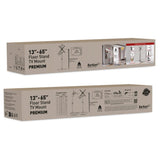 Barkan Soporte TV de Suelo para Pantallas de 13-65 Pulgadas, Giratorio e inclinación y Altura Ajustable, Acabado Brillante, TV Pie, Peso máximo 36Kg, hasta VESA 400x400