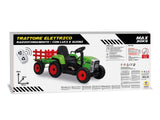 Teorema Giocattoli Teorema 66692 – Tractor eléctrico de 12 V para niños, con Luces, Sonidos, Remolque, Reproductor MP3, Entrada Auxiliar, USB y Mando a Distancia