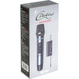 C.Perkins - Mic-Pro-HF - Micrófono de Mano inalámbrico UHF a Pilas y Receptor Jack de 6,35 mm - UHF 863-865MHz - Metal Gris