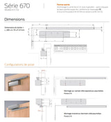 Bricard 6721027 Cierrapuertas con cremallera, Fuerza 2-5,Tecnología de leva, plata, opuesto Montaje invertido lado palmelas