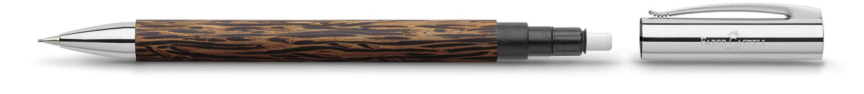 Faber-Castell 138150 - Portaminas con Cuerpo en Madera de Coco de Color Marron - Mina de 0.7 mm - Graduación B