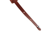 GEWA Correa para guitarra serie Prestige, cuero auténtico, ancho 65 mm, largo 103-139 cm, Cierre de seguridad: cromado, arena seca/marrón, marrón medio/marrón, hecho a mano en Europa