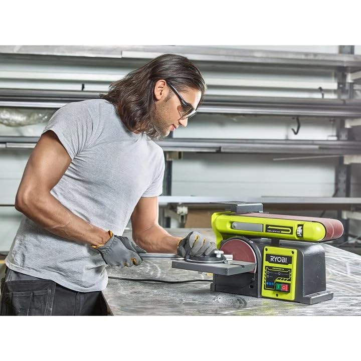 Ryobi 5133002858 - Lijadora de cinta estacionária, Eléctrica con cable.