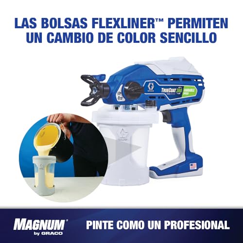 Magnum de Graco 26D527 TrueCoat 360 Variable Speed, pulverizador de Pintura airless con Cable portátil, Modelo UE, Uso doméstico, pequeños proyectos Decorativos (presión máxima 138 Bar)